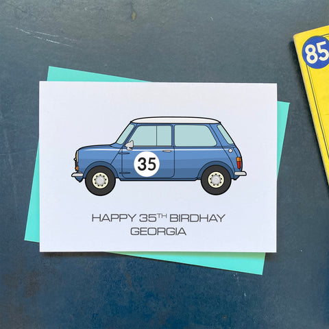 Classic Mini Birthday Card