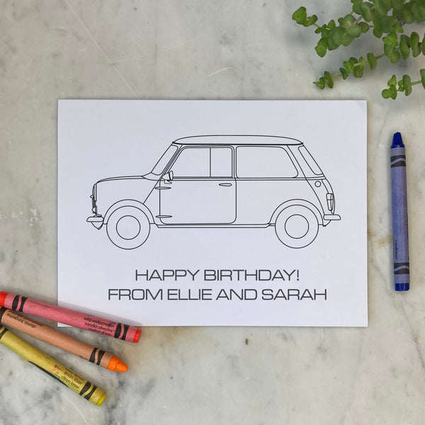 Colour In Mini Birthday Card