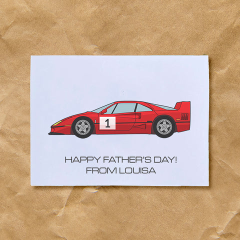 Ferrari F40 Father's Day Card