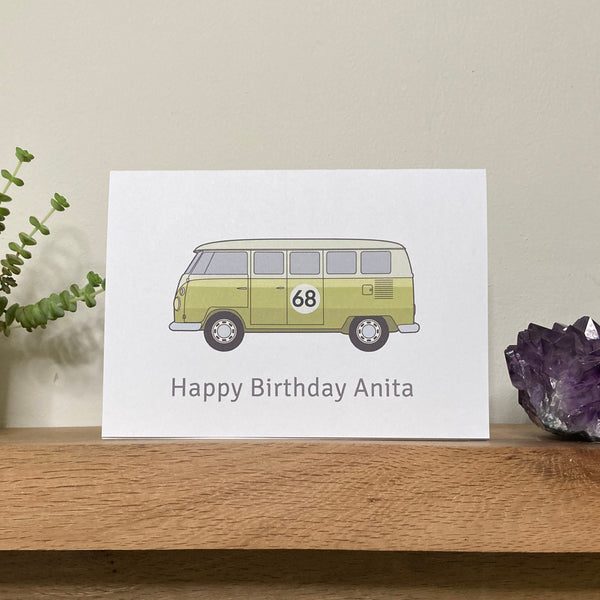 VW Campervan Birthday Card