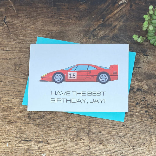Ferrari F40 Birthday Card