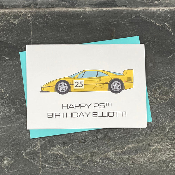 Ferrari F40 Birthday Card