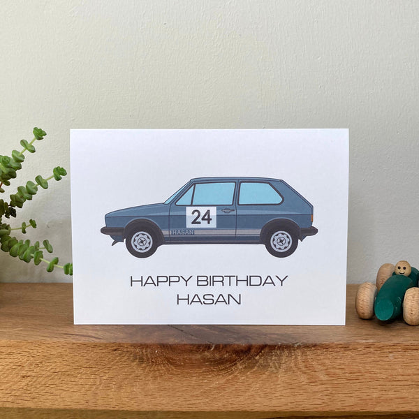 Mk1 Golf VW Birthday Card