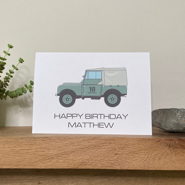 Land Rover Series 1 Birthday Card