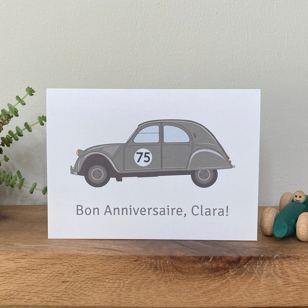 Citroen 2CV Birthday Card