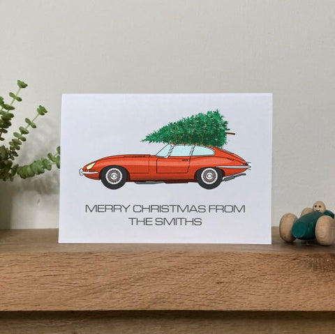 E-Type Jaguar Christmas Card