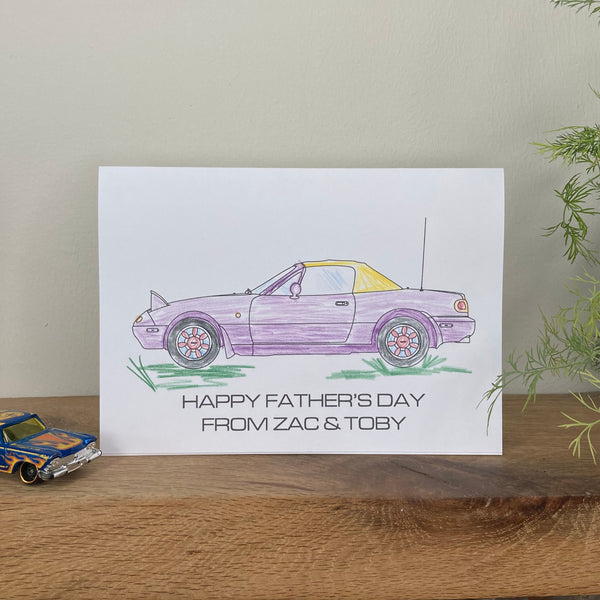Colour In Mazda MX-5 Father's Day Card
