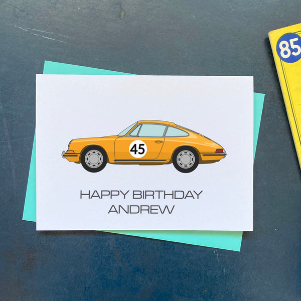 Porsche 911 Birthday Card
